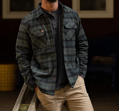 Coleman Men s Sherpa Lined Flannel Shirt Jacket Corduroy lined