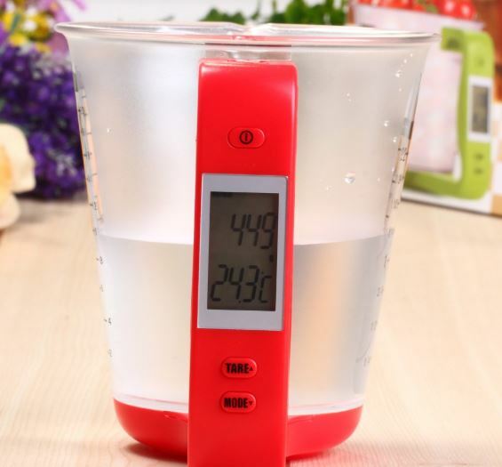 Digital Food Kitchen Scale with Measuring Cup Function Green