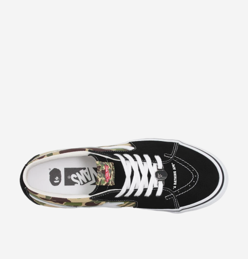 Pre-owned Vans X Bape Sk8-mid Reissue 83 Lx, Black (100% Authentic)