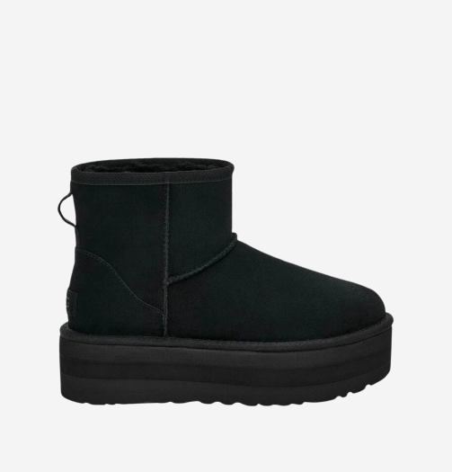 Pre-owned Ugg (w)  Classic Mini Platform Boots Black 1134991-blk, (100% Authentic)