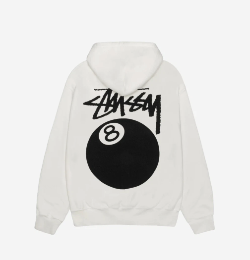Stussy 8 Ball Pigment Dyed Zip Hoodie Natural, 100 Stussy 8 Ball Pigment Dyed Zip Hoodie Natural, 100