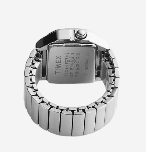 Pre-owned Timex X Mm6 Maison Margiela Ring Digital Watch Stainless Steel, 100% Authentic