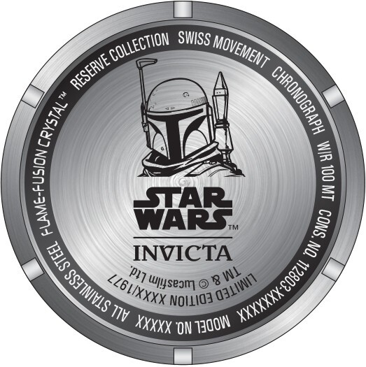 Pre-owned Invicta Reserve Star Wars Boba Fett Men's Black Dial Swiss Quartz Leather Watch