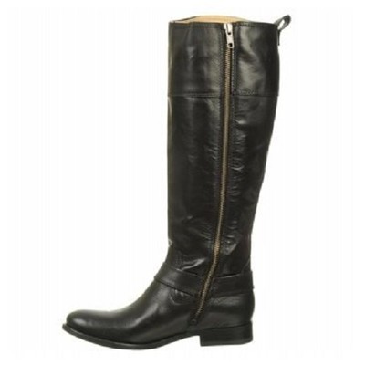 Pre-owned Frye Womens  Melissa Harness Wide Calf Riding Boot Black Size 6 Msrp $ 428