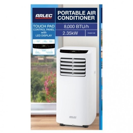 Arlec PA0801GB 8000 BTU 2.35kW Portable Air Conditioner BNIB in High