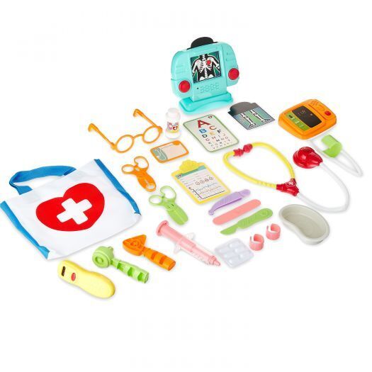 Doctor Play Set Battery Operated Film Projector, Blood Pressure, Stethoscope,