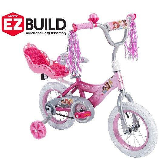 Disney Princess 12" Girls' EZ Build Pink Bike, by Huffy