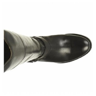 Pre-owned Frye Womens  Melissa Harness Wide Calf Riding Boot Black Size 6 Msrp $ 428