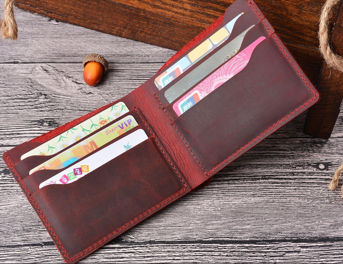 Numbering ♥ #1058 Cracked Leather Card Wallet Καρτοθήκη 1058 – Leatheraki