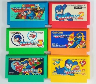 Nintendo Famicom Rockman 1 2 3 4 5 6 set Megaman Japan FC