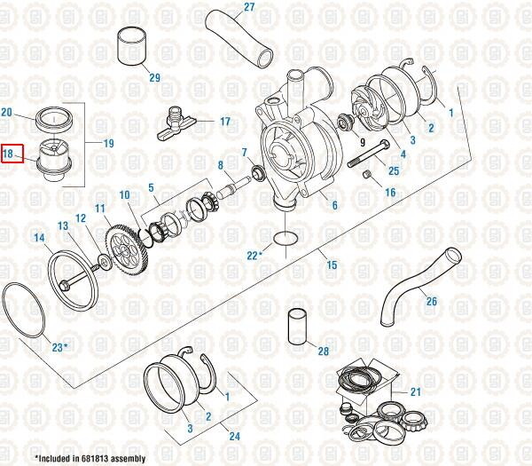 160° NonVented Thermostat for a Detroit Series 60. PAI 681829 Ref