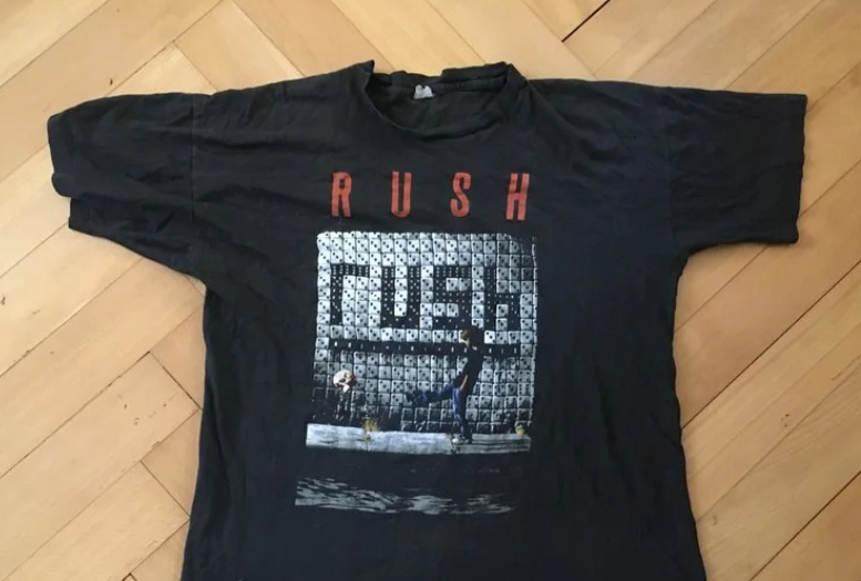 RUSH 90s VINTAGE Tシャツ ROLL THE BONES Vtg 90s Rush “Roll The Bones” Shirt Black Cotton Unisex Size
