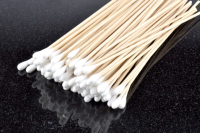 300pc 6" Q-Tips Cotton Swabs Cleaning Applicators with Birch Wooden Handles