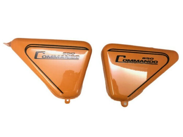 For Norton Commando Roadster 850 Side Panel Steel Orange Painted  