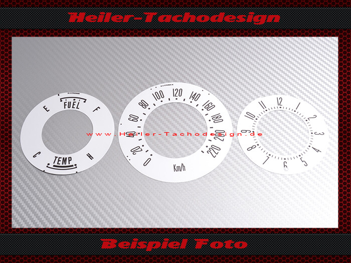 Set Tacho Aufkleber für Ford Thunderbird 1959 140 Mph zu 220 Kmh