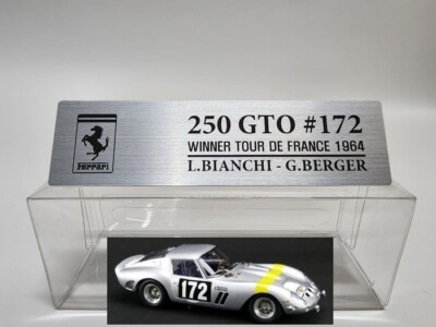 1/18 Ferrari 250 GTO Metal Name Plate Plaque for CMC Kyosho KK