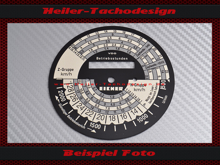 Tachoscheibe für Traktormeter Eicher Wotan 3013 3014 3017 3018