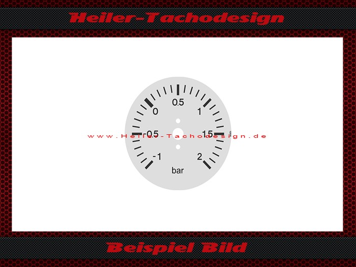 Zusatzinstrument Ladedruckanzeige Zifferblatt für Audi S2 1 bis 2 bar 48 mm