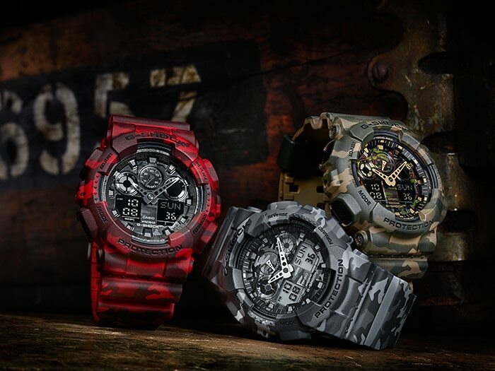 Pre-owned G-shock Casio  Camouflage Series Shock Water Magnetic Resistant Ga-100cm-4a
