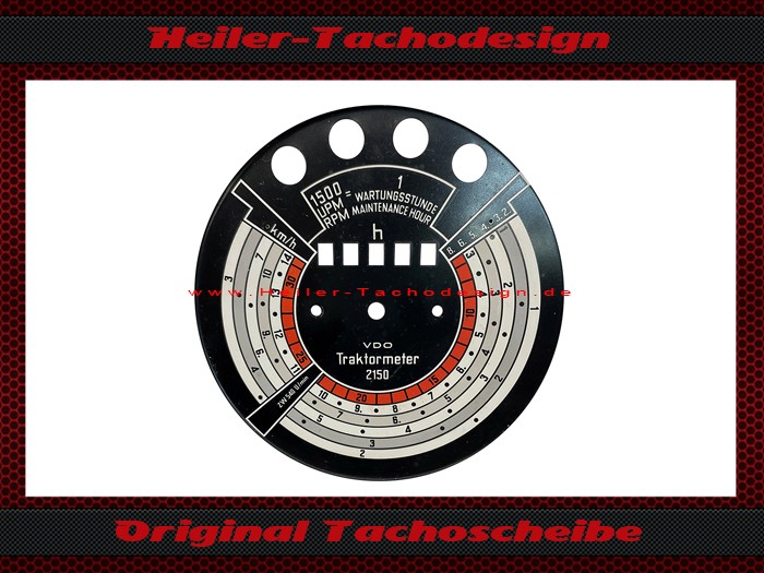 Tachoscheibe für Traktormeter VDO Deutz D40 2 Schnellläufer