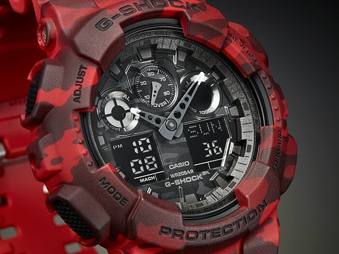 Pre-owned G-shock Casio  Camouflage Series Shock Water Magnetic Resistant Ga-100cm-4a