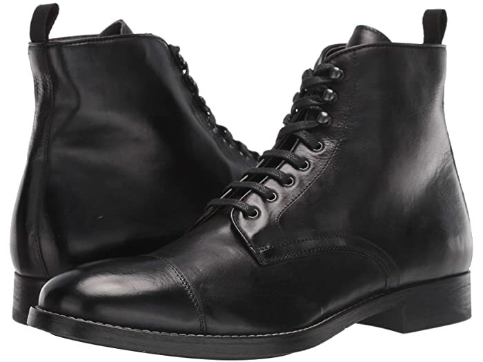 Pre-owned To Boot New York To Boot York Richmond Men's Black Leather Cap Toe Lace-up Boots Sz10.5m