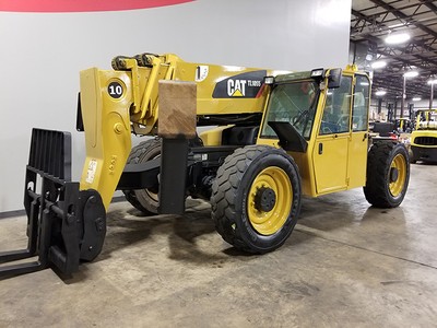 2011 CAT CATERPILLAR TL1055 10000LB ROUGH TERRAIN TELEHANDLER DIESEL CAB W/ HEAT