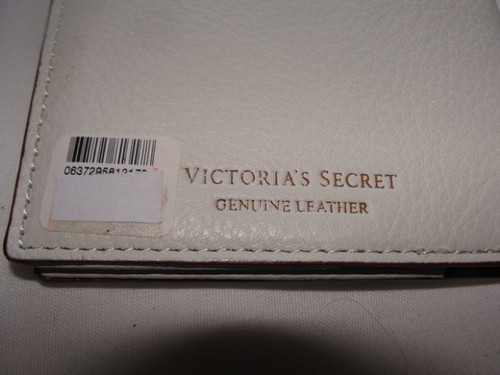 Victoria's Secret LEATHER PASSPORT CASE ID Holder Travel Wallet Bon Voyage NWT