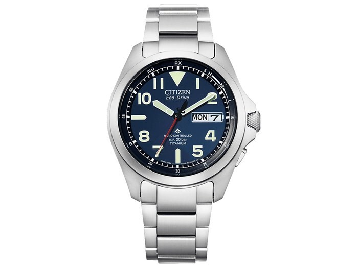 Pre-owned Citizen At6080-53l Promaster Land Ecodrive At608053l Titanium Solar Men's Watch
