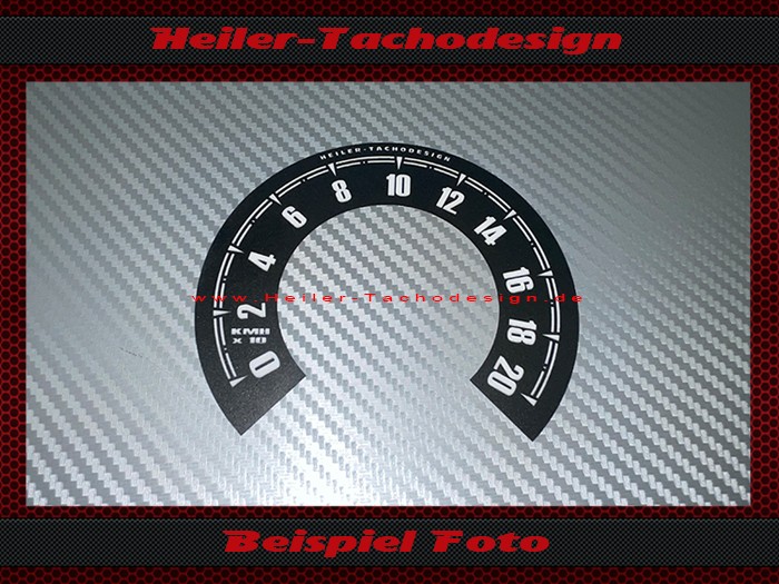 Tacho Aufkleber für Harley Davidson Softail 007 bis 2015 FLSTC Ø100 Mph zu Kmh