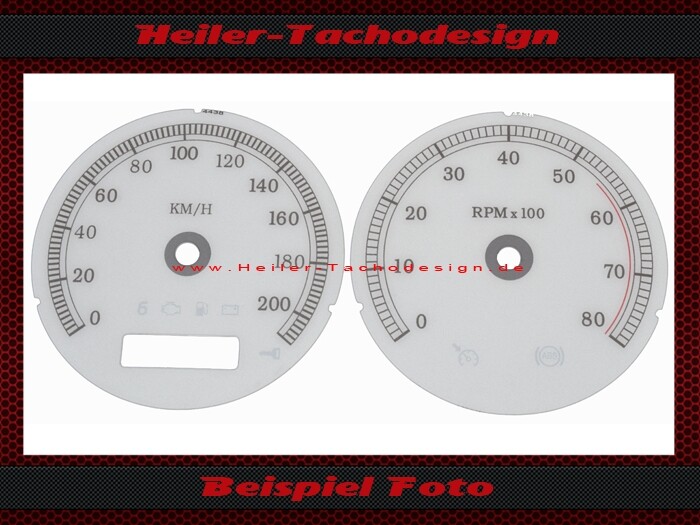 Tachoscheiben für Harley Davidson Street Bob Ø80 2006 bis 2011 Mph zu Kmh