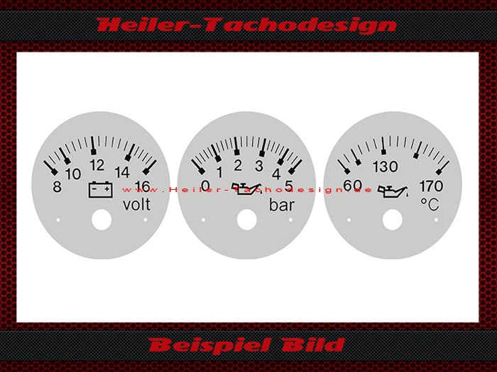Zusatzinstrumente Zifferblätter für Audi 80 Audi 90 RS2 S2 Look Volt Öldruck Ölt