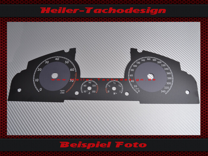 Tachoscheibe für Bentley Continental GT 2011 210 Mph zu 340 Kmh