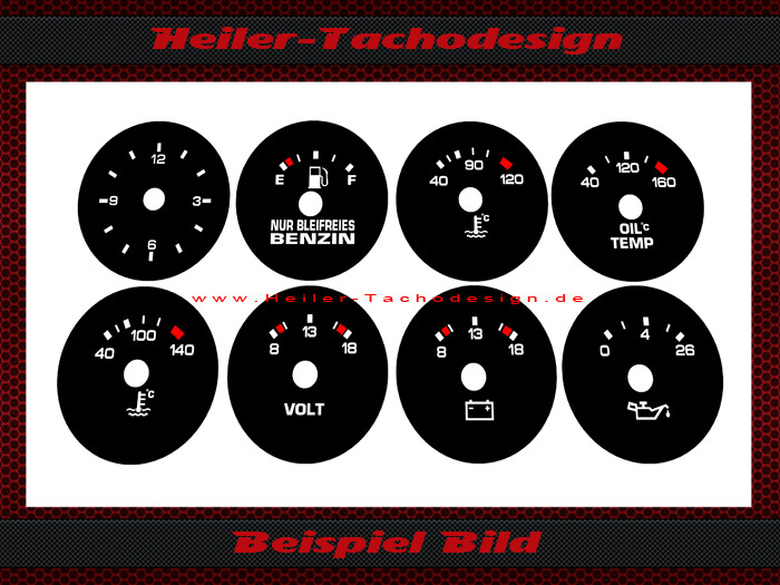 Zusatzinstrumente Aufkleber für Chevrolet Corvette C3 1978 bis 1982