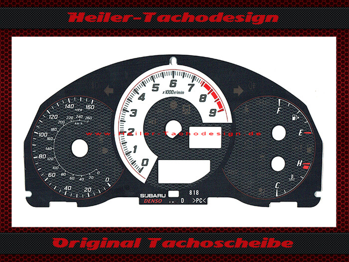 Tachoscheibe für Subaru BRZ Toyota GT86 Scion FR-S 2013 bis 2016 160 Mph zu 260