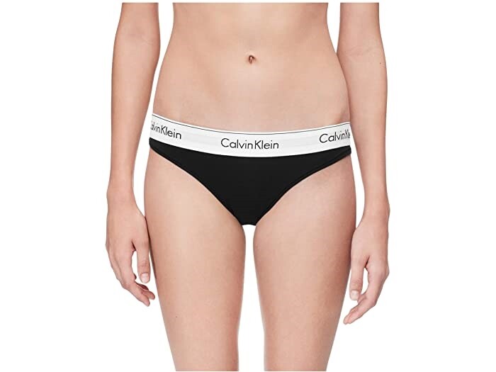Calvin Klein 261444 Women's Modern Cotton Bikini Underwear Black Size Large
