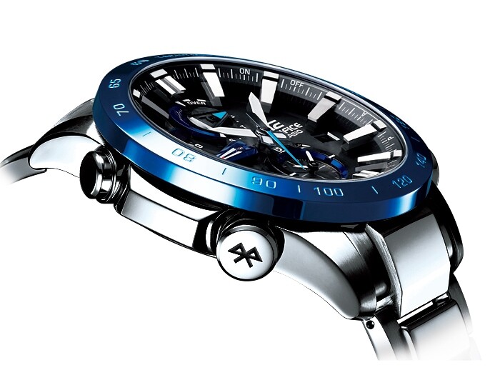 Pre-owned Casio Edifice Eqb-800db-1ajf Race Lap Chronograph Bluetooth Solar Watch 49.2mm