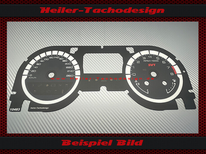 Tachoscheibe für Ford Mustang GT 2013 260 Kmh GT500 Design