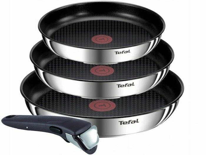 TEFAL INGENIO EMOTION FRYPANS SET 4PIECE 22/24/28 PANS PAN SET