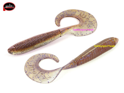 MOLIX SET 3 PZ  RA GRUB 4" COLORE 138 WAKASAGI UV COLOR SPINNING BLACK BASS