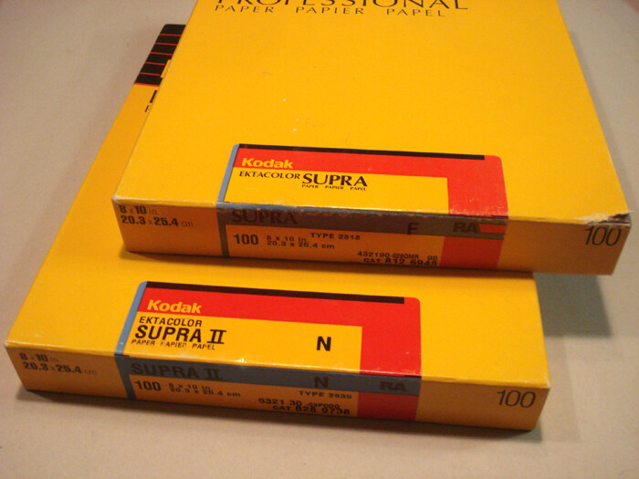 KODAK PROFESSIONAL SEALED Ektacolor Supra 8x10 200 sheets, 2 boxes 8 x 10, F & N