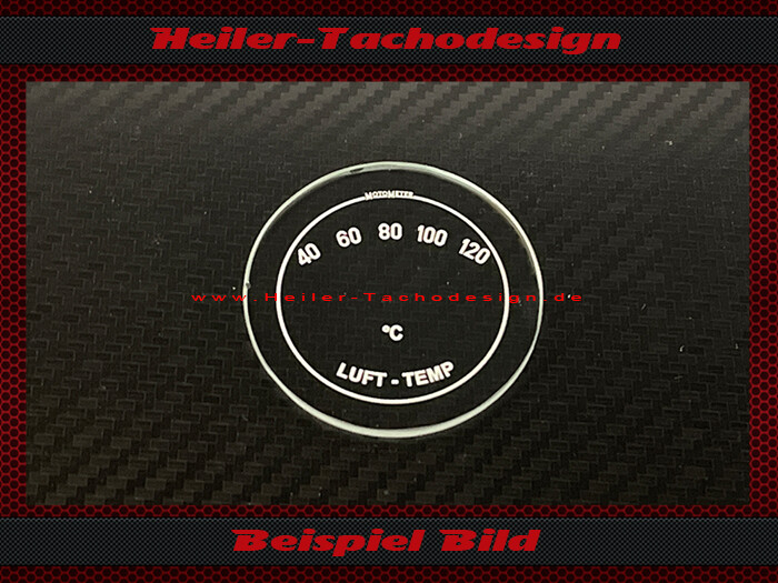 Tachoglas für Traktormeter Motometer Lufttemperatur 40 bis 120 Gradcelsius Ø63 m