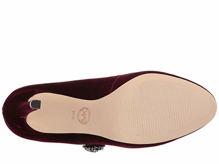 MICHAEL KORS Ophelia High Heels Mary Jane Classics Pumps Oxblood Velvet Size 9