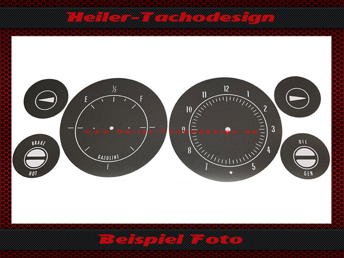 Set Tacho Aufkleber für Chevrolet Impala 1967 120 Mph zu 200 Kmh