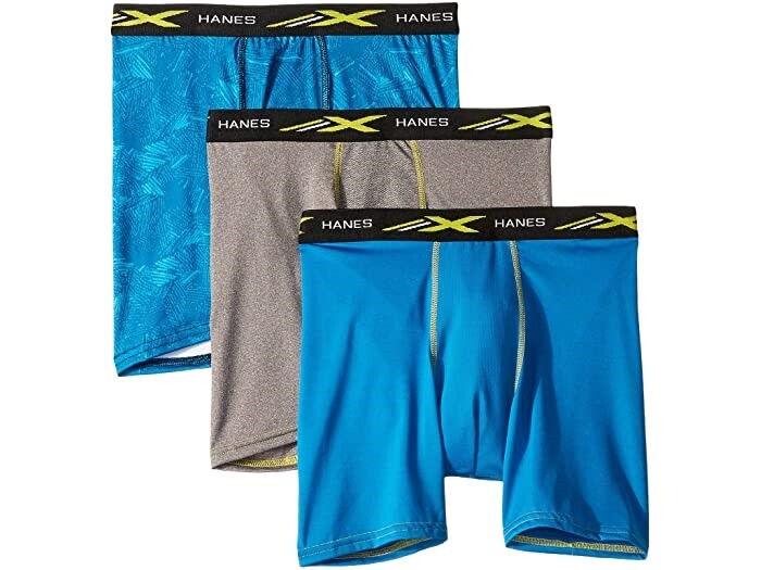 Hanes Kids Boys' 246664 4-Way Stretch Boxer Briefs 3 Pack Underwear Size S