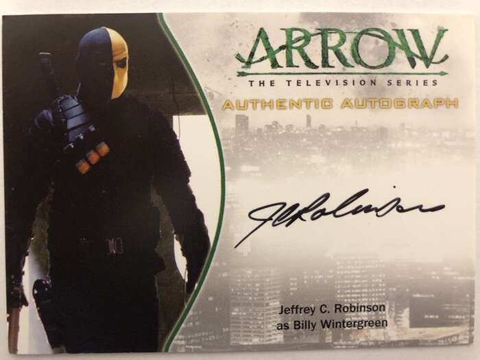 ARROW SEASON 1 Cryptozoic : Jeffrey Robinson DEATHSTROKE A23 Autograph
