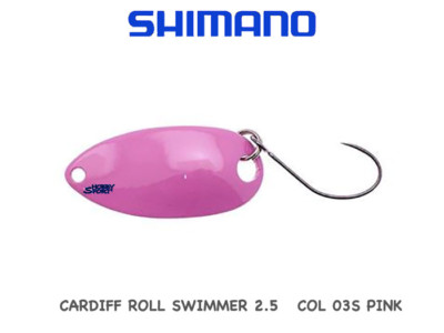 CARDIFF ROLL SWIMMER  SPOON 2,5 GR col. 03S PINK TROUT AREA SHIMANO JAPAN