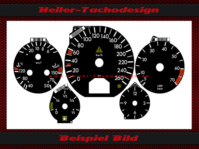 Tachoscheiben für Mercedes SL W129 R129 MOPF 2 Km/l 1998 bis 2001