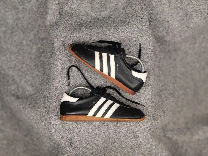 Y2K 80s 90s old adidas オールド　アディダス　ベルト Vintage Adidas Originals Rekord Black Leather Sneaker Y2K
