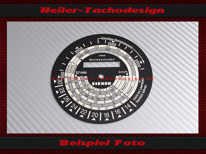 Tachoscheibe für Traktormeter Eicher 3007 3008 3009 3010 3011 3012 3015 3016 Sch